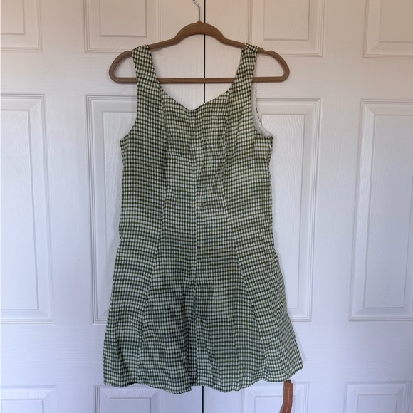 Reformation Dresses & Skirts - Reformation Amorette Green Checkered Mini Dress
